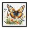 Stupell Industries Summer Garden & Butterfly Floater Framed Canvas Wall Art Design by LSR Design Studio
